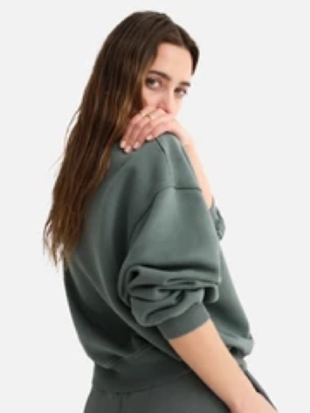 Mate the Label Organic Fleece Bubble Sweatshirt in Forest